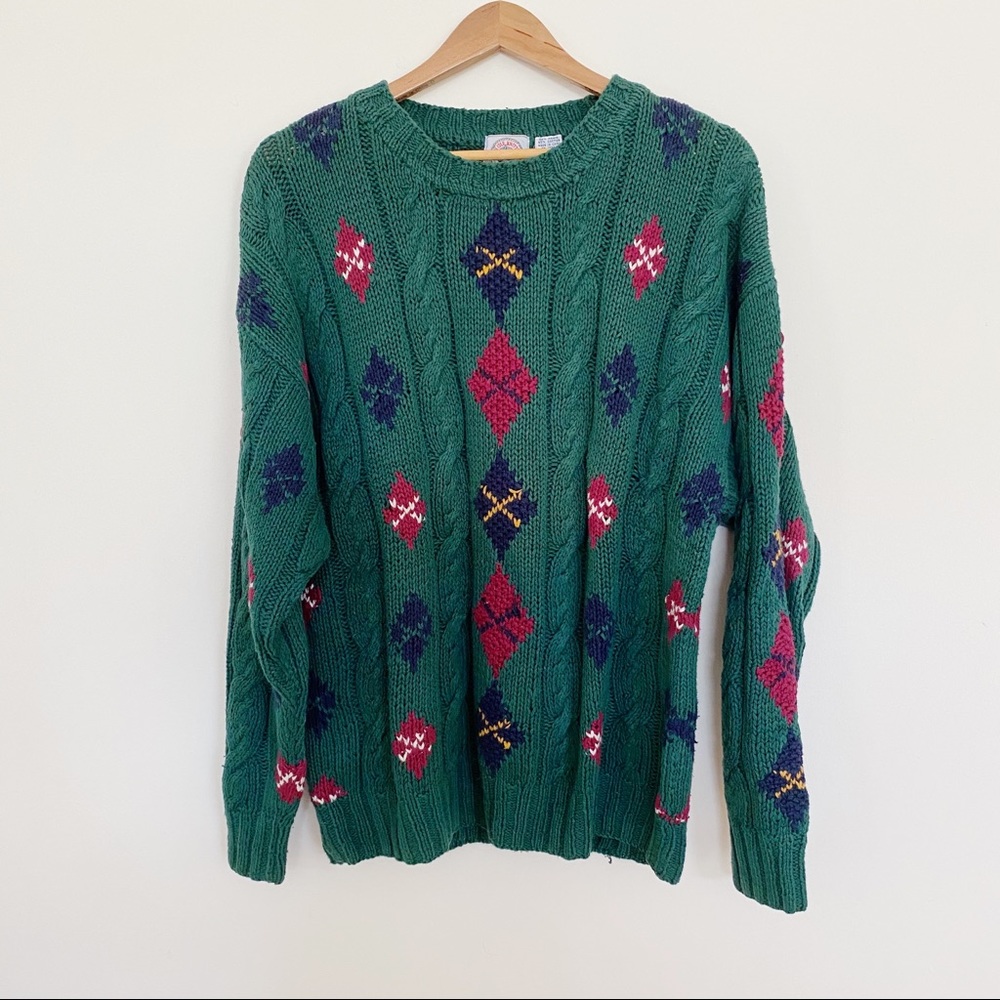 Cape Isle Knitters Knitted by Hand Mens Sweater